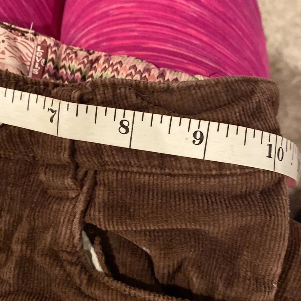 Levi’s Brown stretch corduroy with pink and purple yarn accents 2T